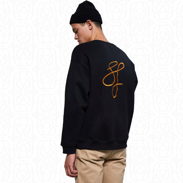 SL Embroidered Crewneck in BLACK