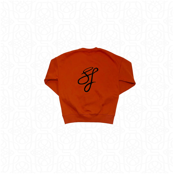 SL Embroidered Crewneck in ORANGE