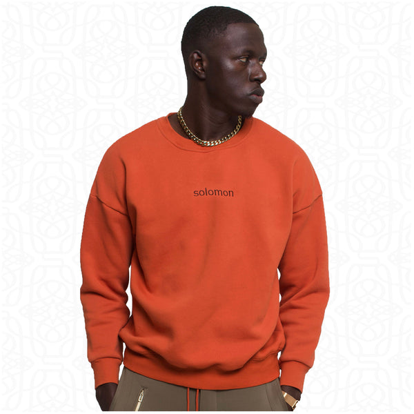 SL Embroidered Crewneck in ORANGE